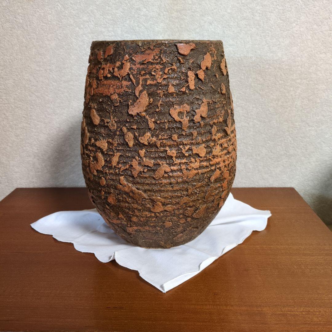 アジアン風花瓶 自然な質感そごう百貨店購入高さ25㌢