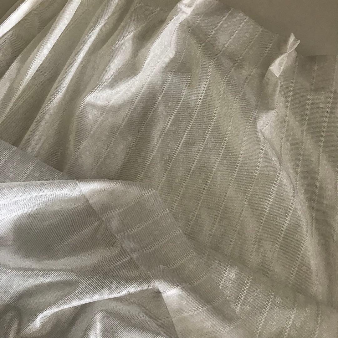 レースカーテン　ホワイト　幅200cm×丈218cm2枚