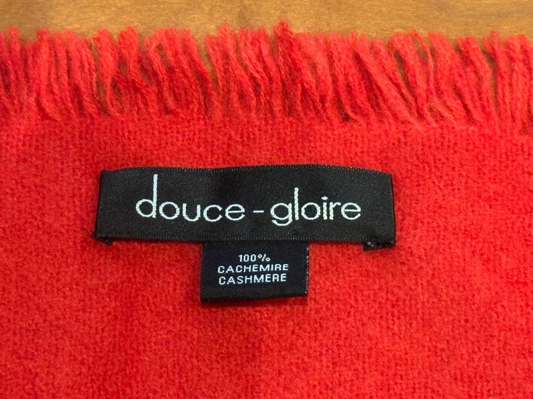 ドゥロワー douce-gloire 100%カシミヤ 赤ストール