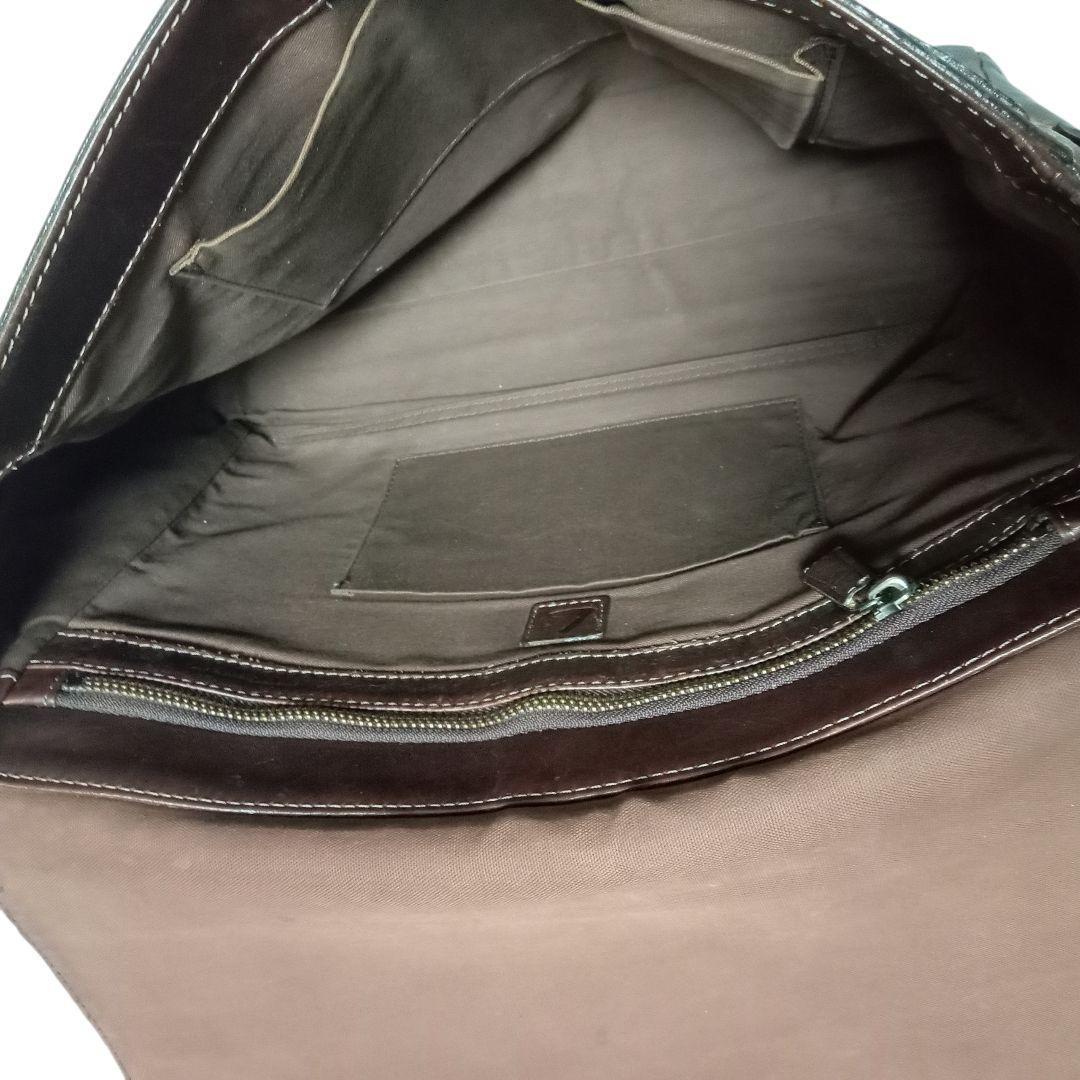 土屋鞄製造所 トーンオイルヌメ ショルダーバッグ ダークブラウンA4収納可 本革