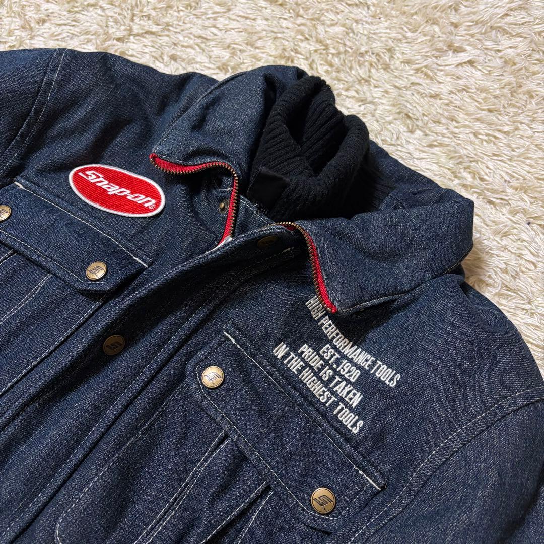 スナップオン Snap-on デニム バイクジャケット 中綿 冬 ライディング