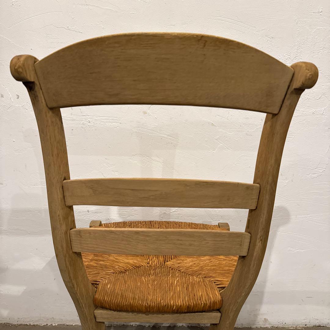 年末年始saleダイニングチェア　カフェチェア　藁座面　剥離　1