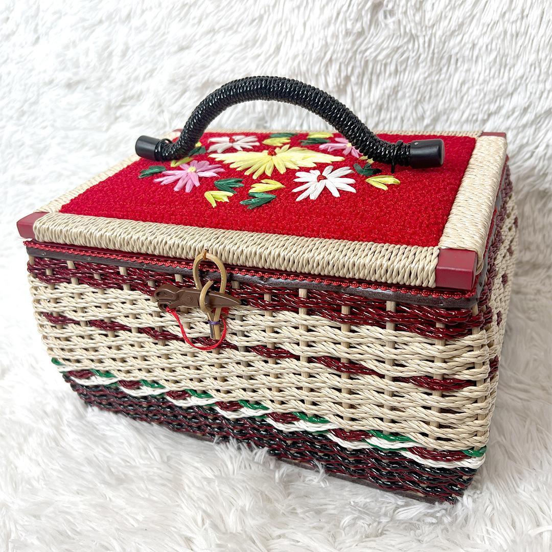 極美品】 昭和レトロ 裁縫箱 ソーイングボックス ビンテージ