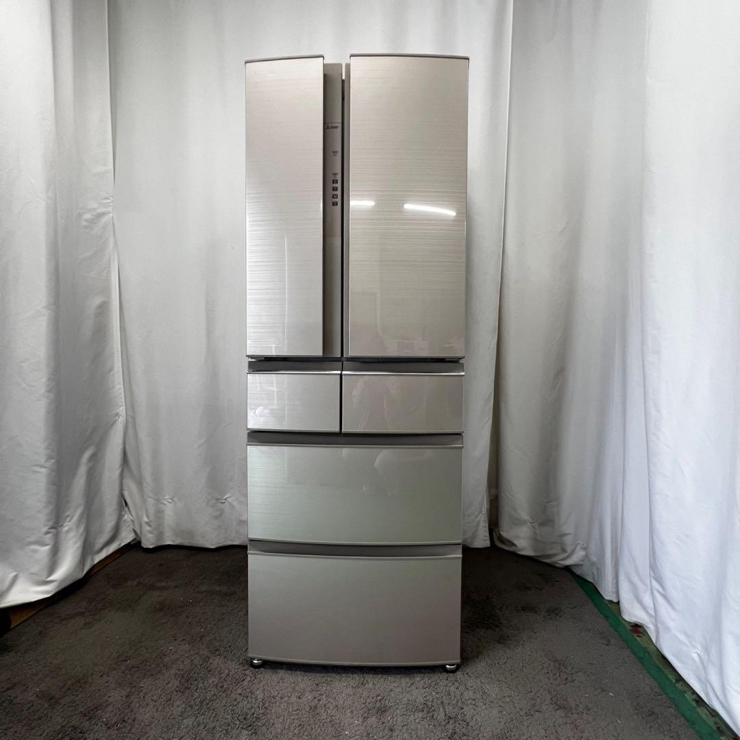 928⭕️冷蔵庫　400-500㍑　大型　三菱　フレンチ　シルバー　安い　設置無料