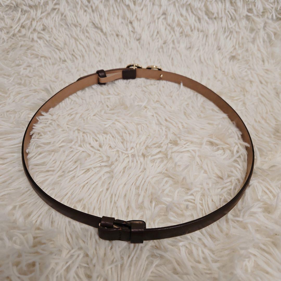 極美品 ANAYI アナイ ダブル バックル スライド ベルト ブラウン