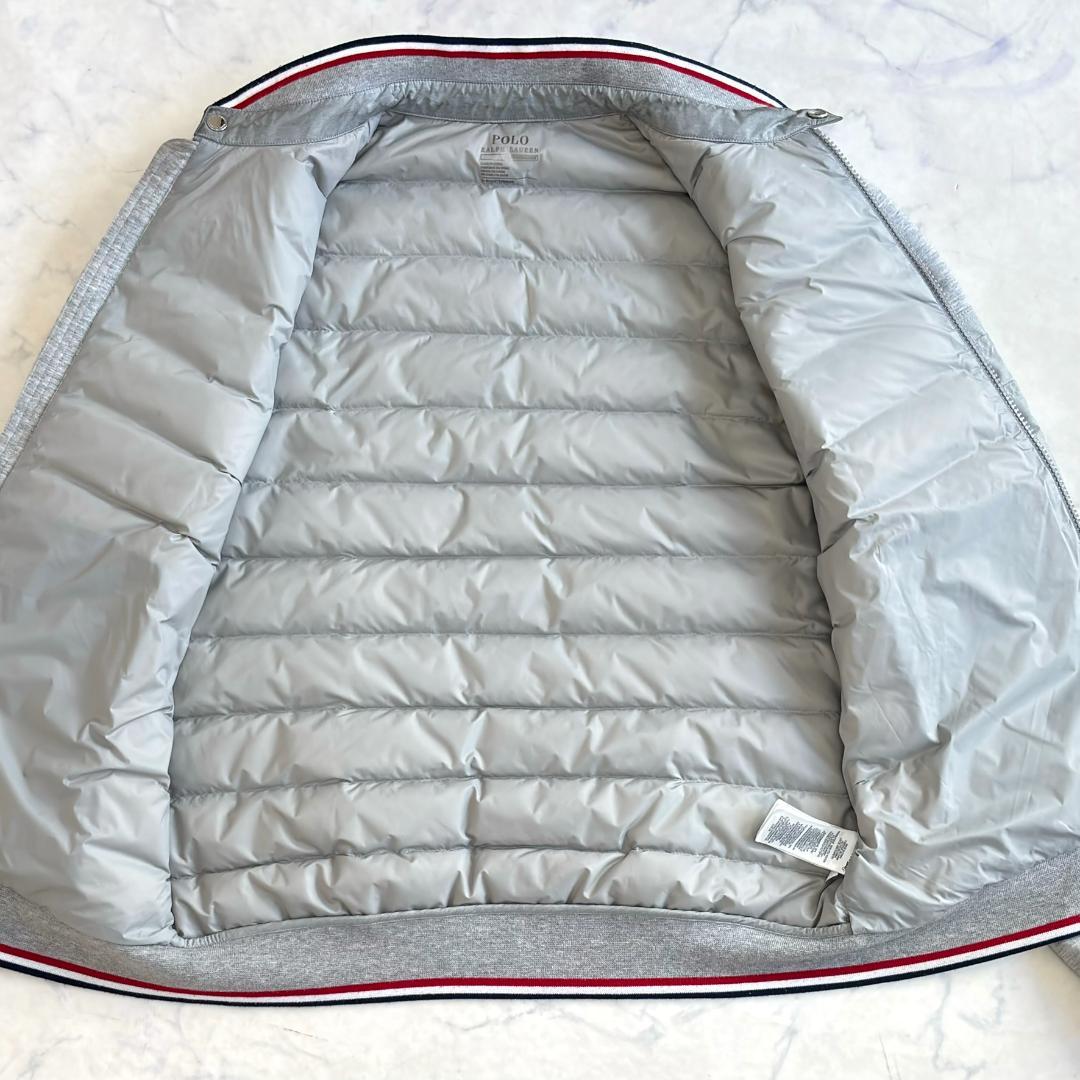 ポロラルフローレン ハイブリットダウンジャケット ポニーロゴ 切替 グレーtt0