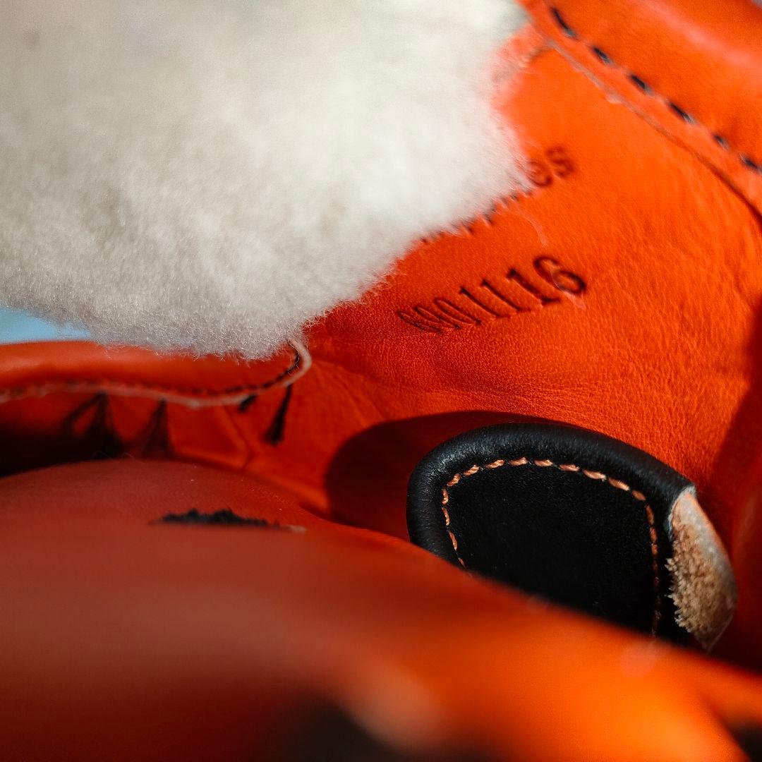 【未使用品】アシックス　ゴールドステージ　硬式グローブ　外野用　オレンジ　右利き