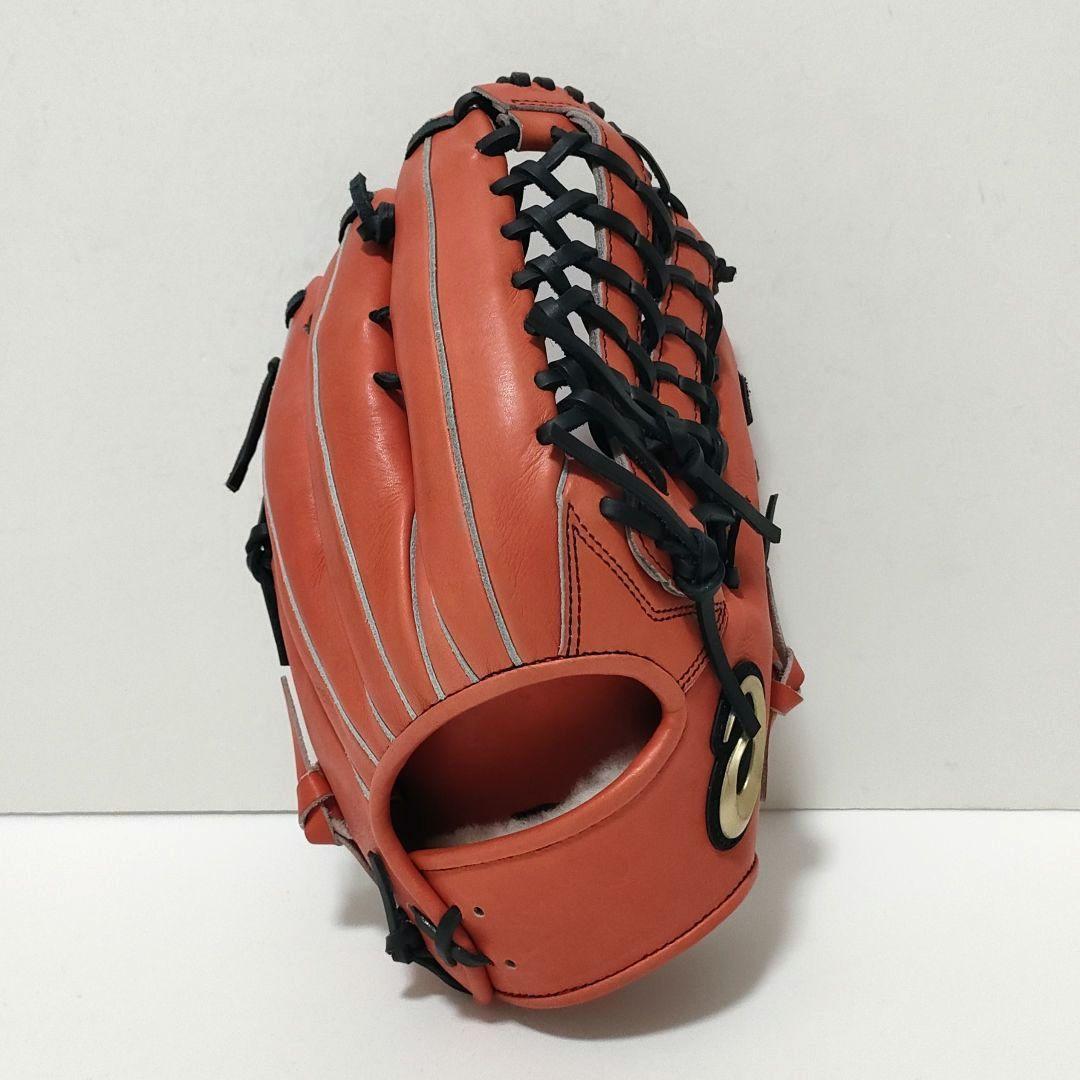 【未使用品】アシックス　ゴールドステージ　硬式グローブ　外野用　オレンジ　右利き