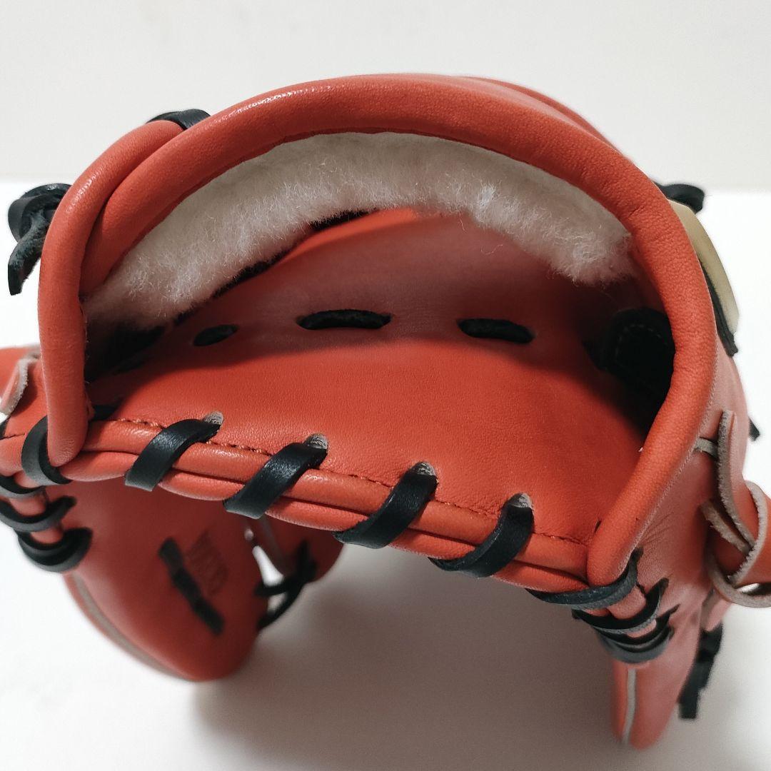 【未使用品】アシックス　ゴールドステージ　硬式グローブ　外野用　オレンジ　右利き