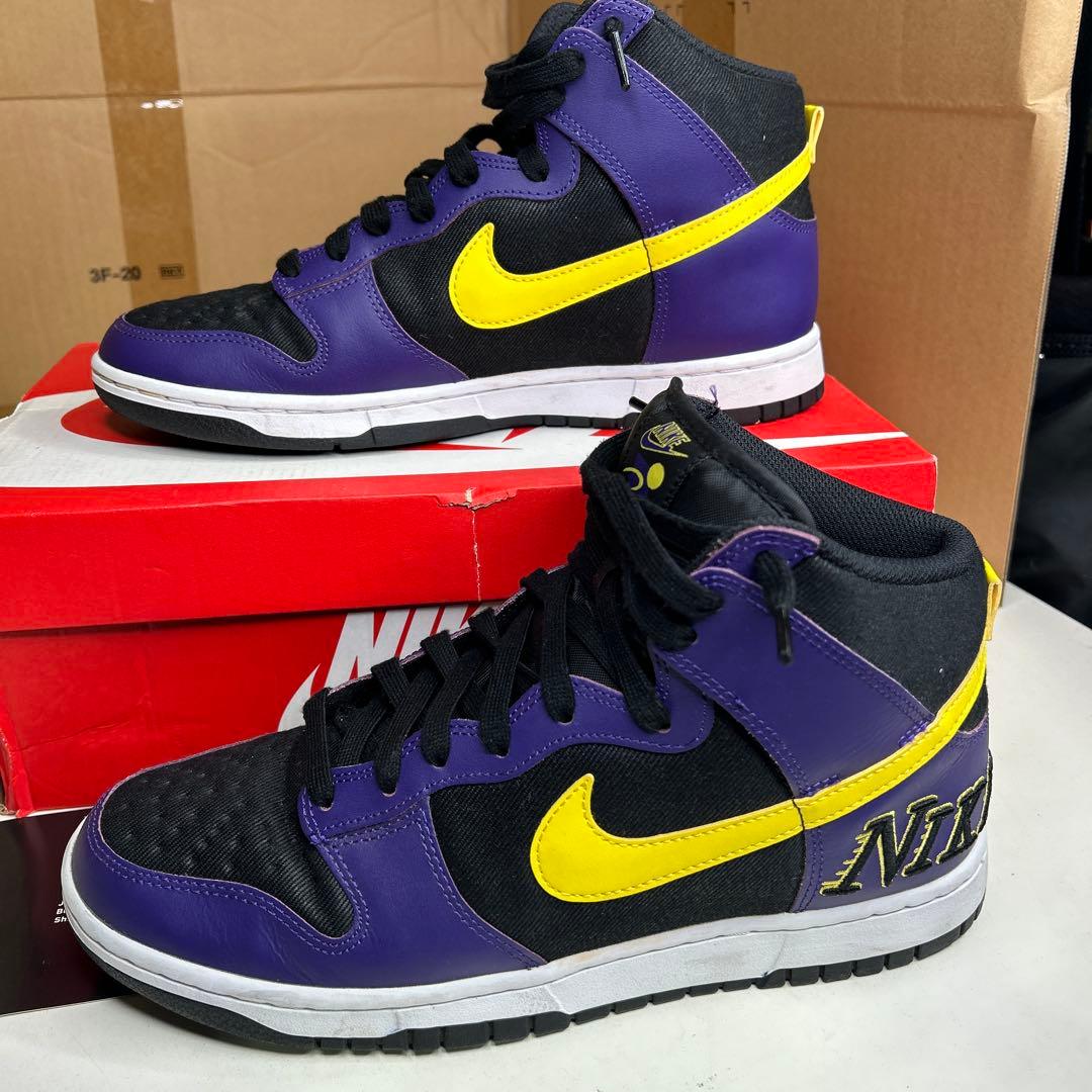 KDN04【使用1度のみ美品】ダンク ハイ レイカーズ EMB 28.0cm