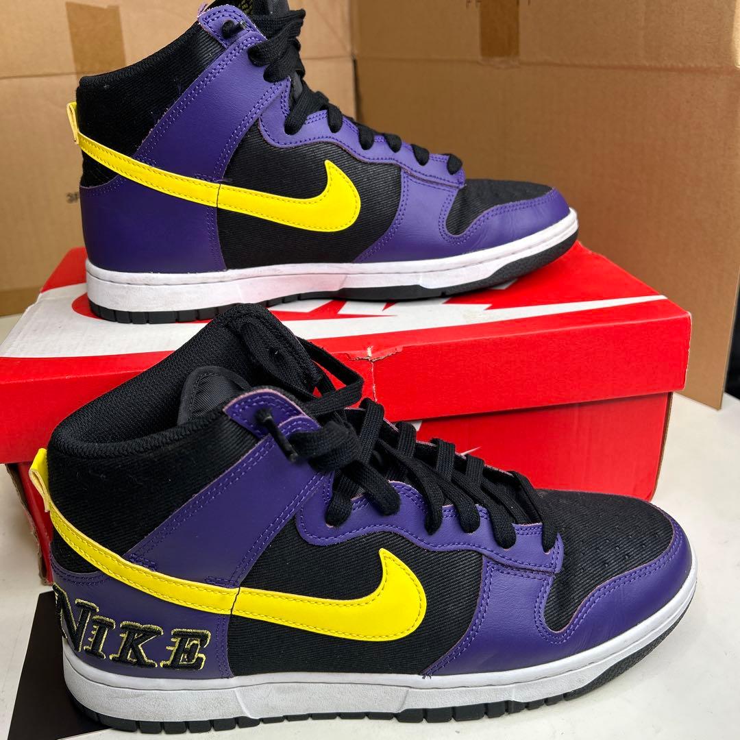 KDN04【使用1度のみ美品】ダンク ハイ レイカーズ EMB 28.0cm
