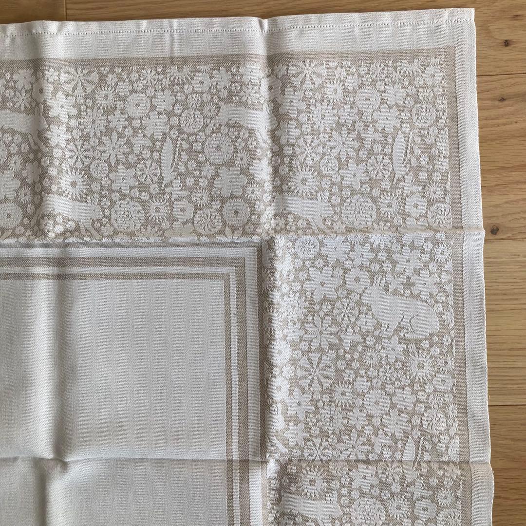 北欧ヴィンテージ　Horred/Ekelundのテーブルクロス（希少なウサギ柄）