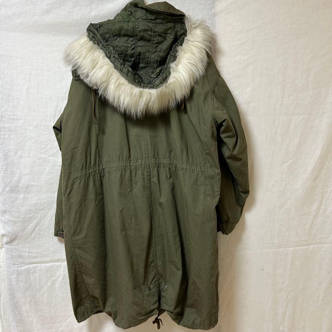 【フード、ライナー付き】HOUSTON モッズコート　サイズ:M ヒューストン