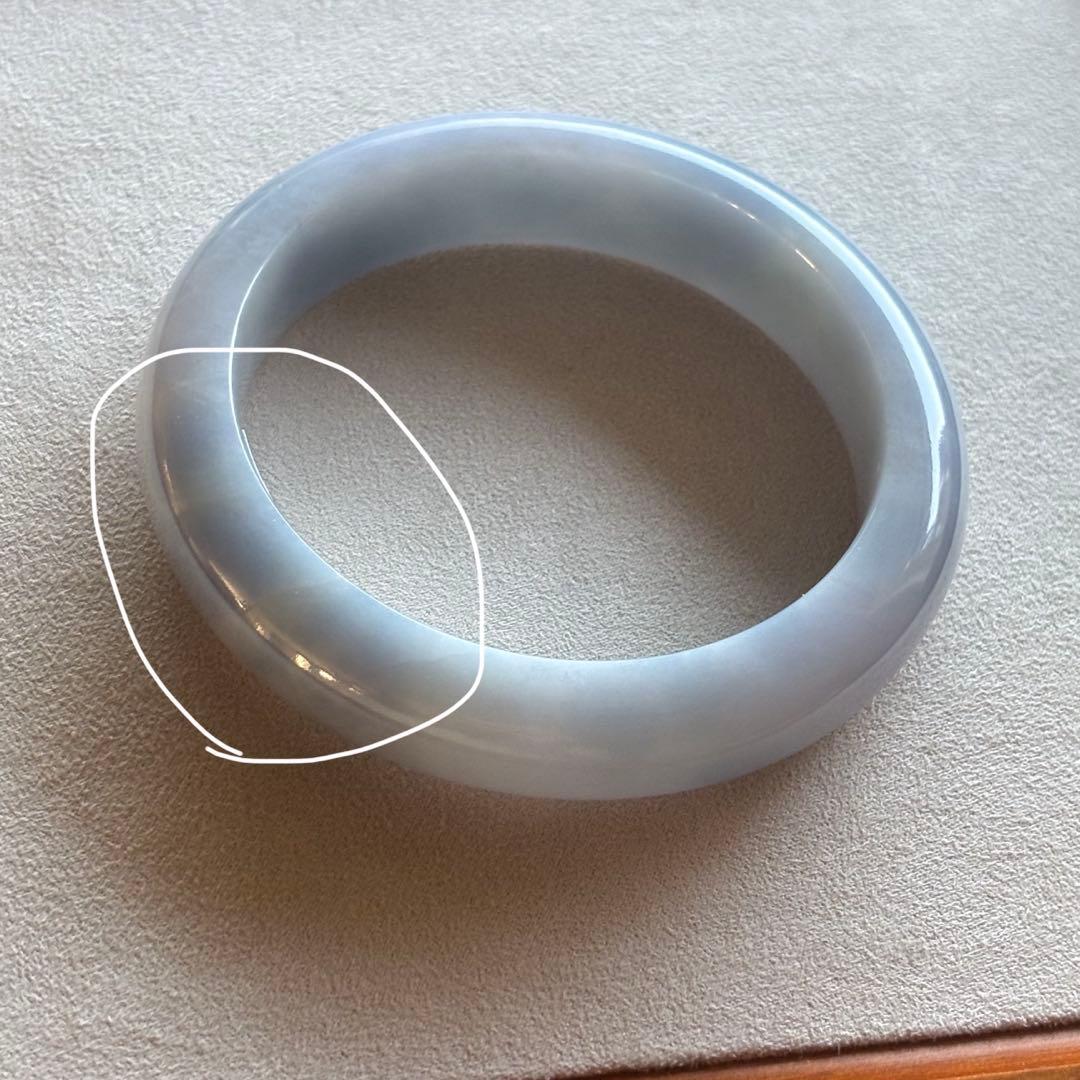 Alicia-shiva様専用 ミャンマー産天然本翡翠A貨糯氷種紫色 バングル