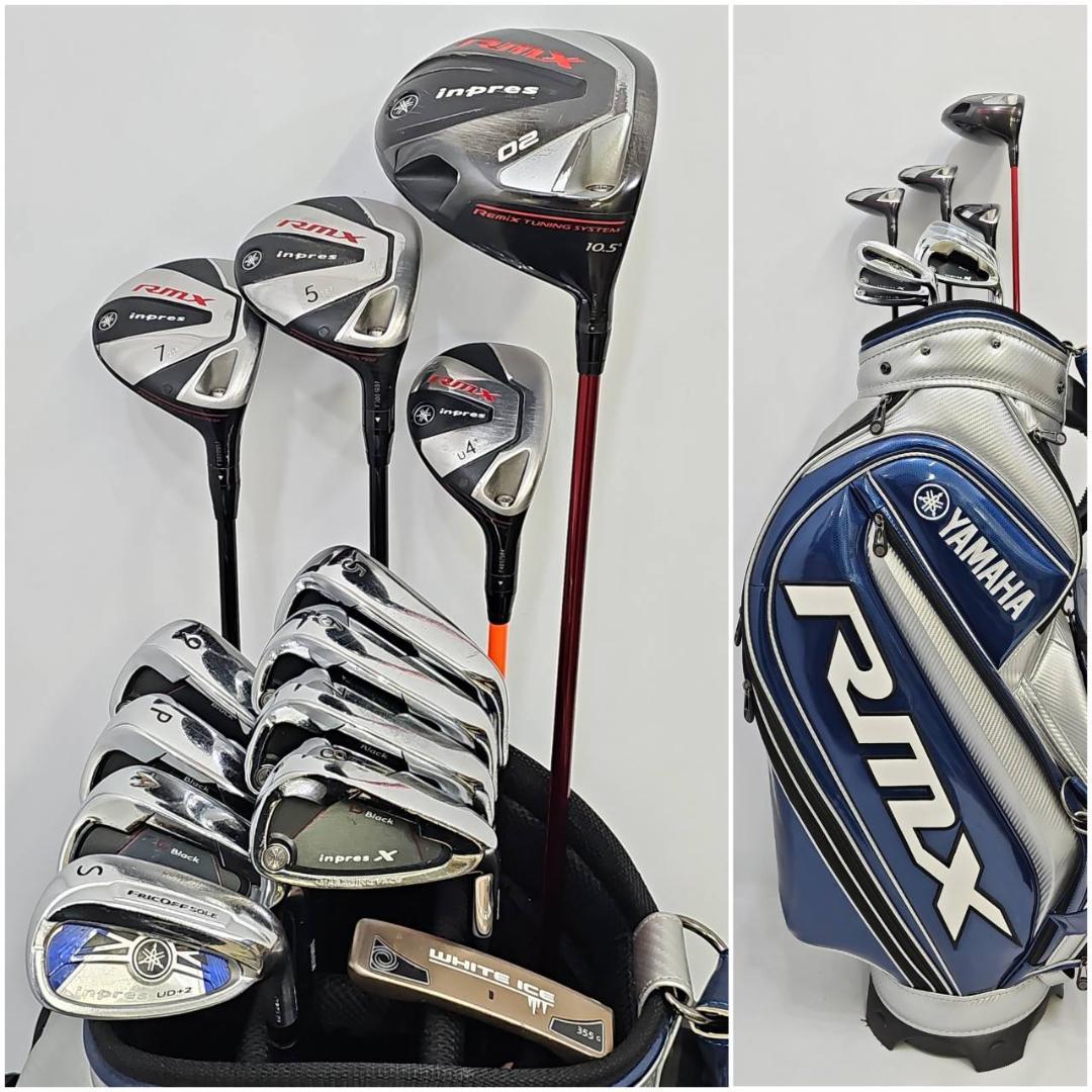 メンズ右利き初心者用 ヤマハ インプレス ゴルフクラブセット K-2104
