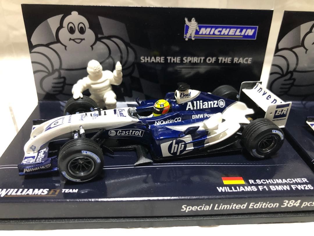 ミニチャンプス ウィリアムズF1BMW FW26 ミシュランボックス 2台未使用