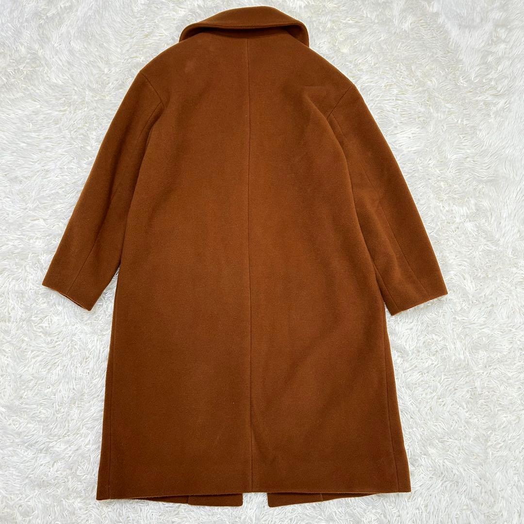 ブルーレーベルクレストブリッジ　チェスターロングコート　キャメル　36 チェック