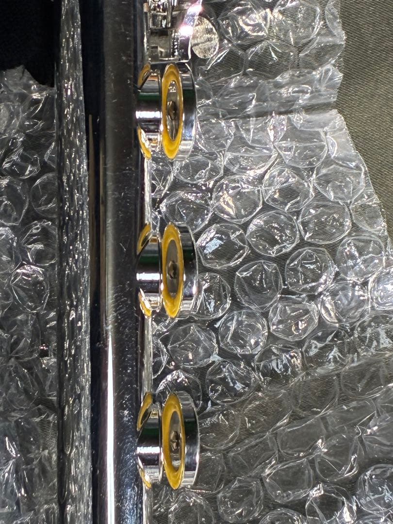 H足部管 銀メッキ洋銀製 C管フルートの高音安定、音色リッチ化に❕良品選定品