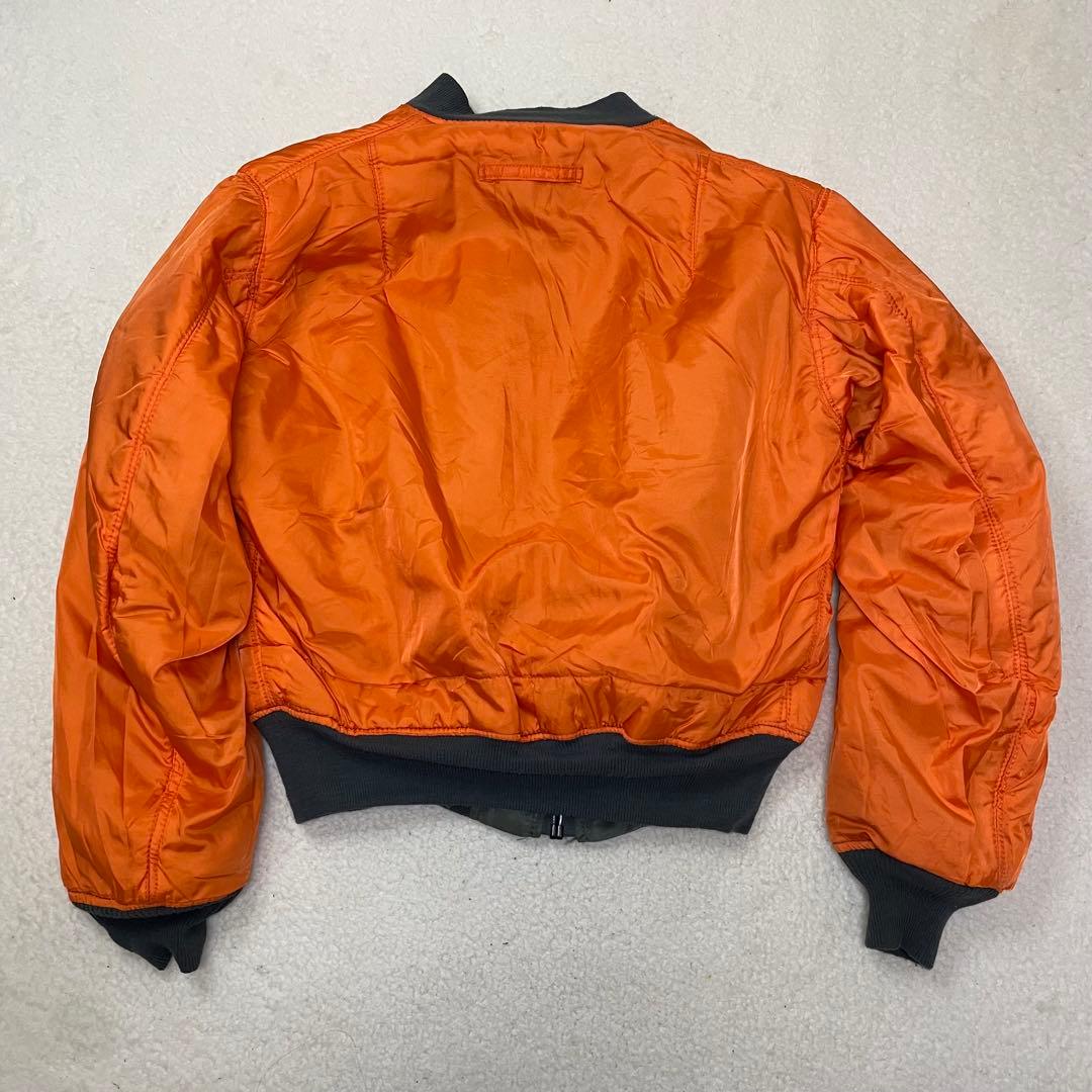 90s USA製 ALPHA アルファ MA-1 フライトジャケット L カーキ