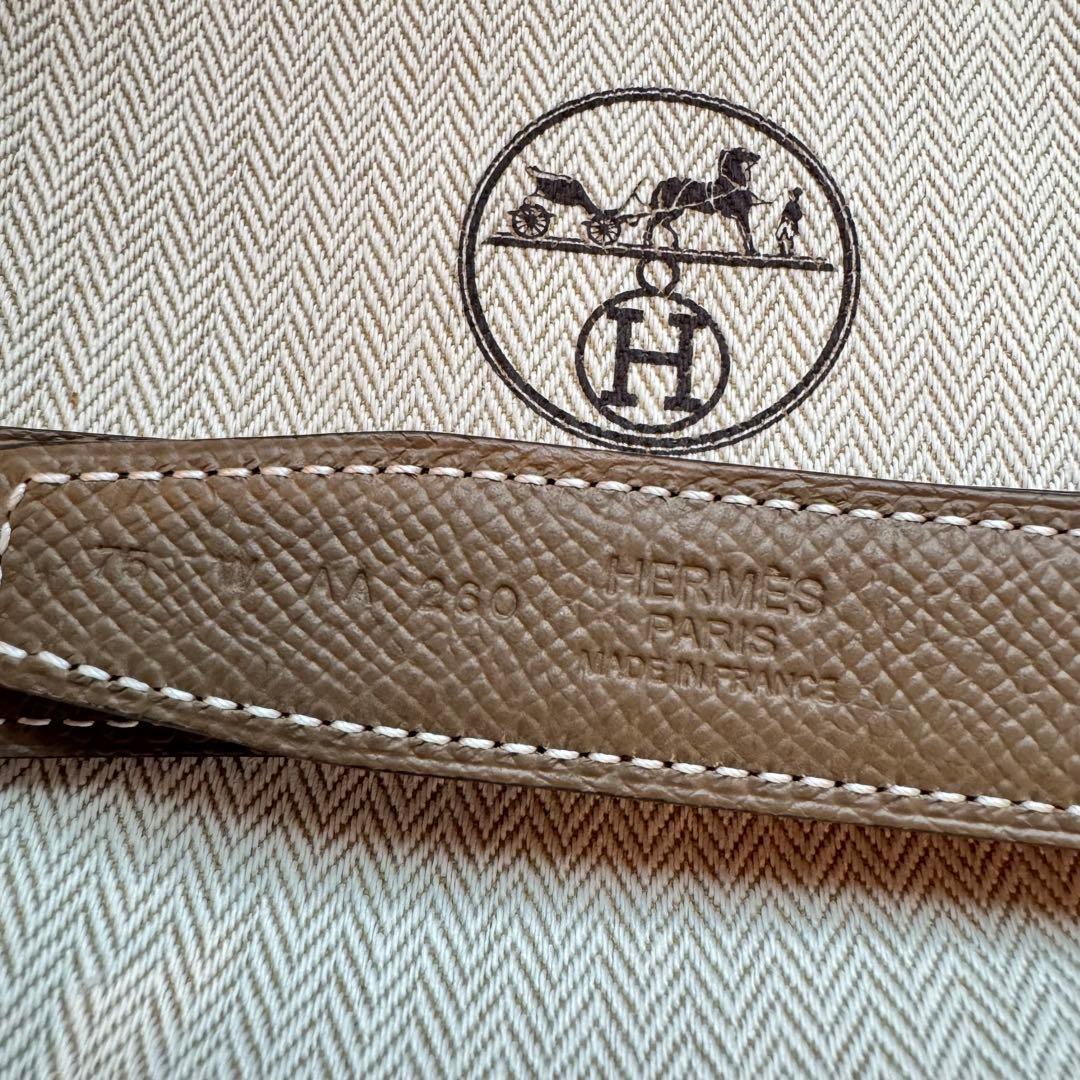 【美品】HERMES ベルトバックル 《ミニH》 & レザーベルトW刻印
