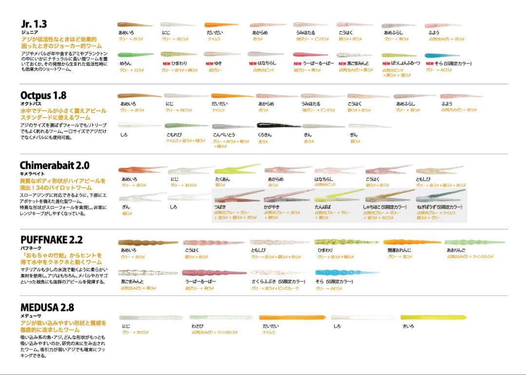 THIRTY34FOUR ワームセット