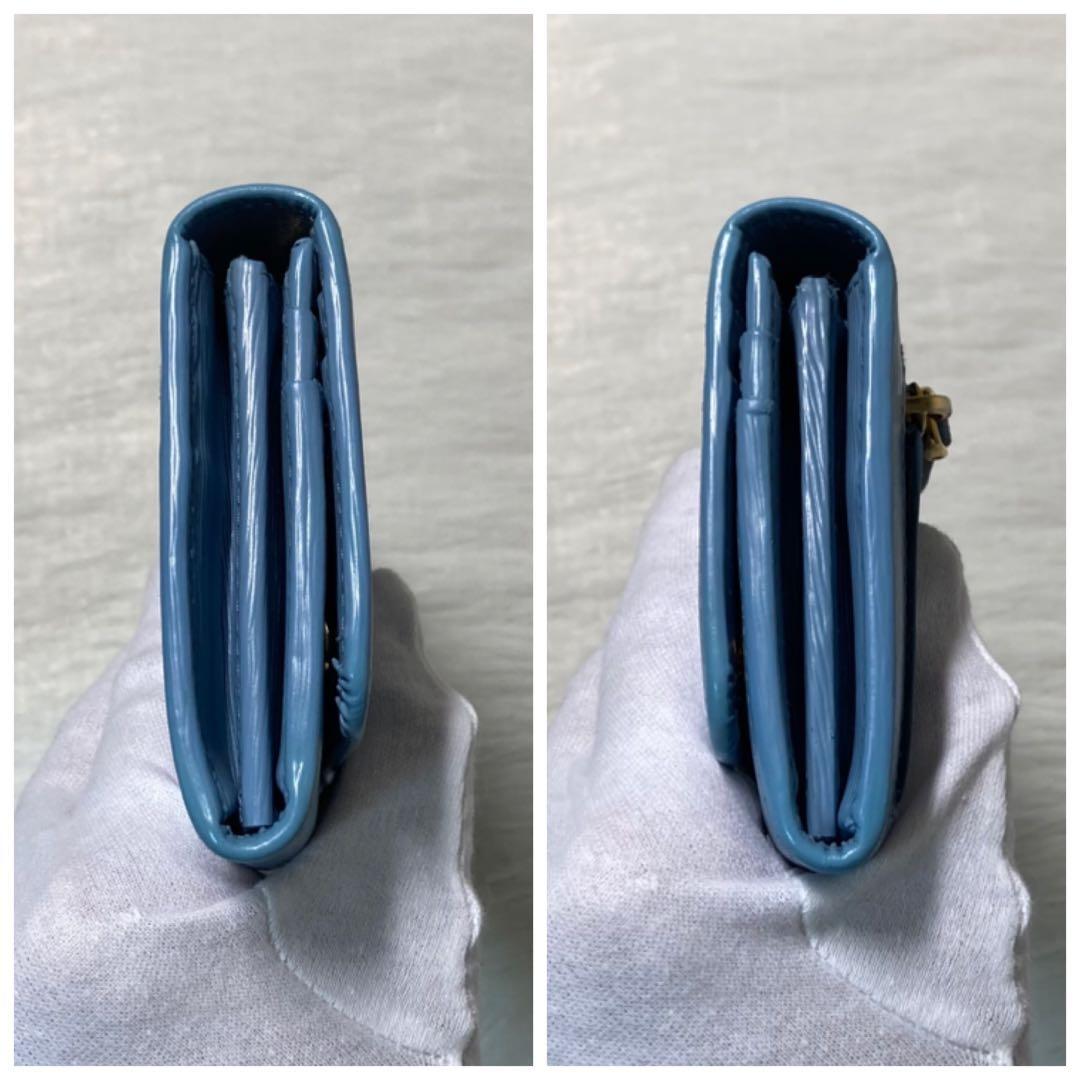 PRADA プラダ　長財布　ロング　水色　青　付属品　二つ折り　財布　折りたたみ