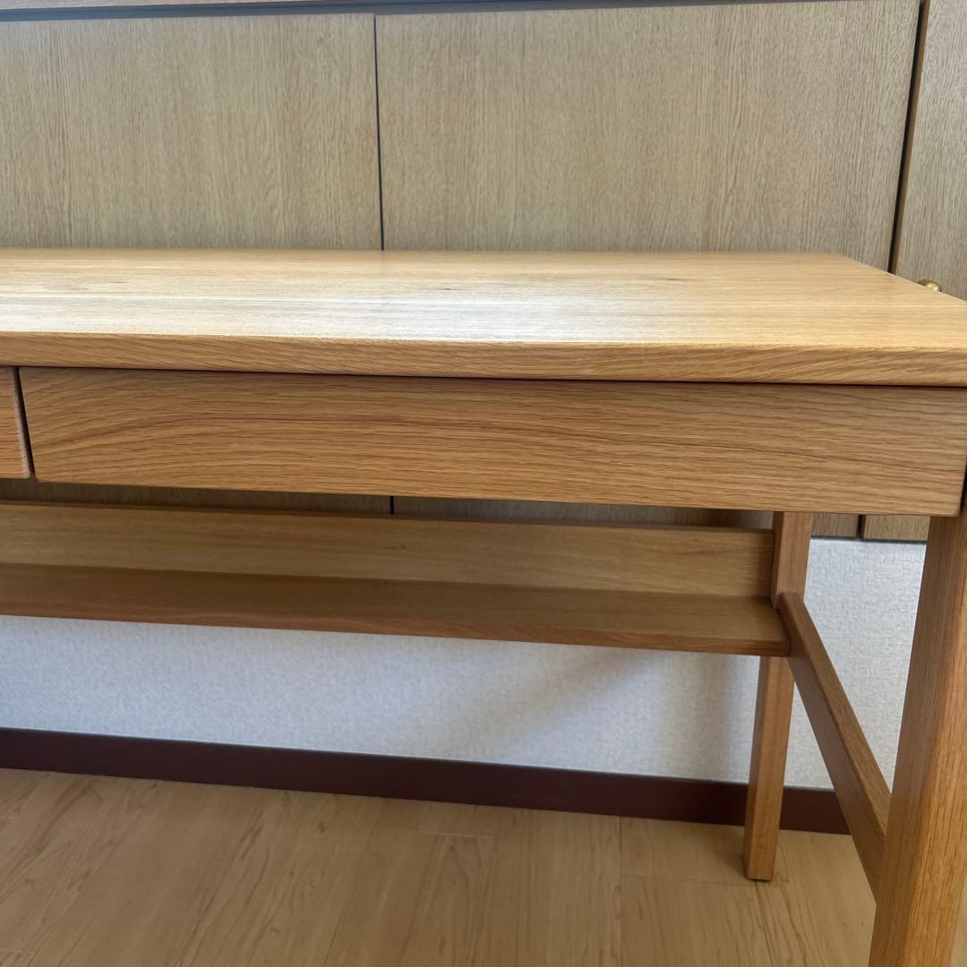 【美品】無印良品　オーク無垢材デスク　1100×550×700