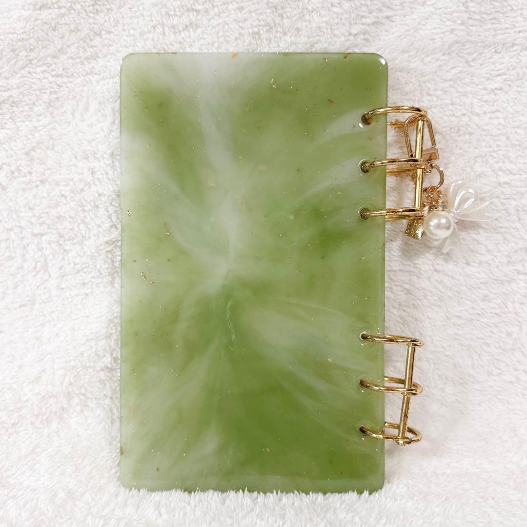 【ゆう】レジンバインダーNo.37 グリーン×ホワイト