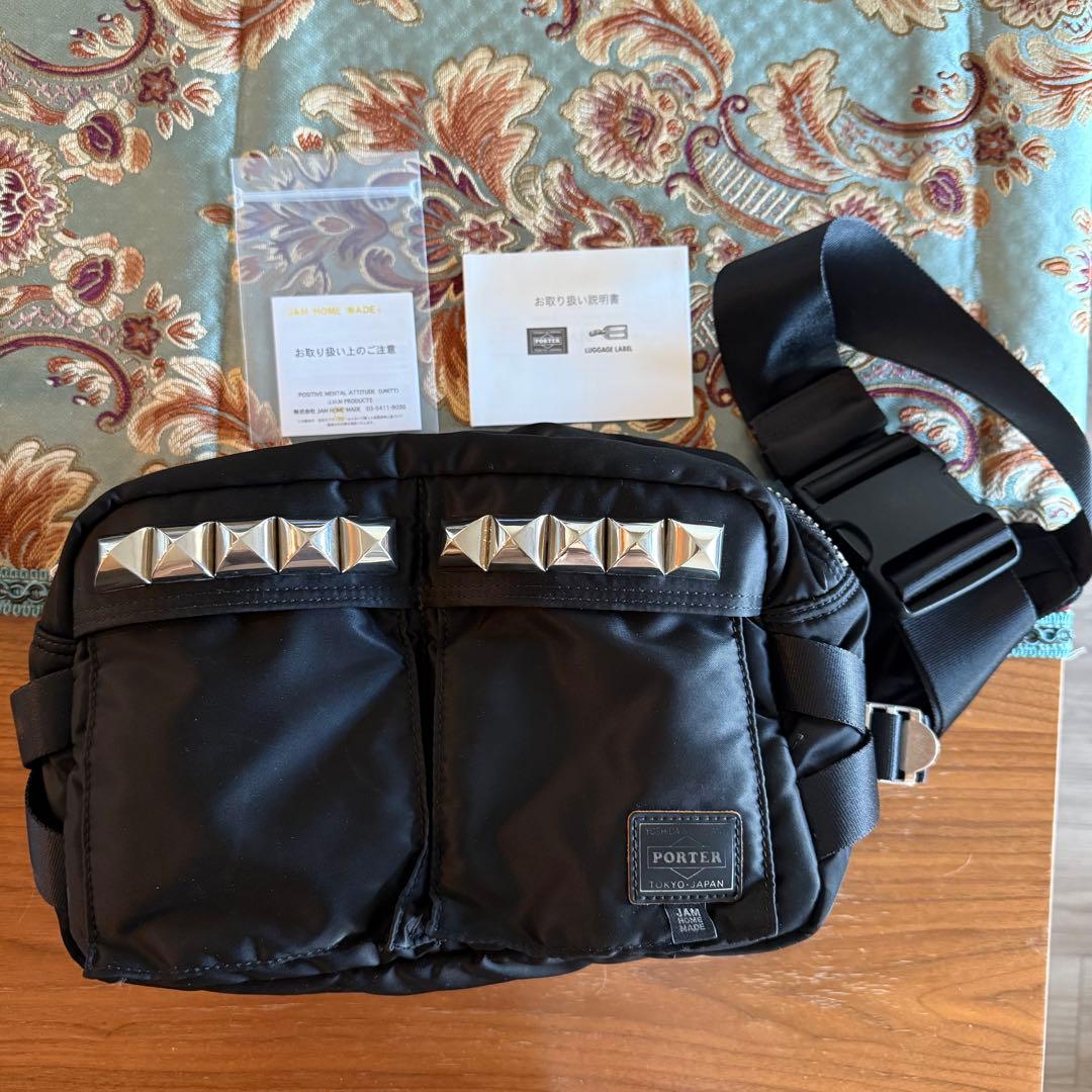 美品　PORTER×JAM  MADE スタッズ　コラボ ボディバッグ
