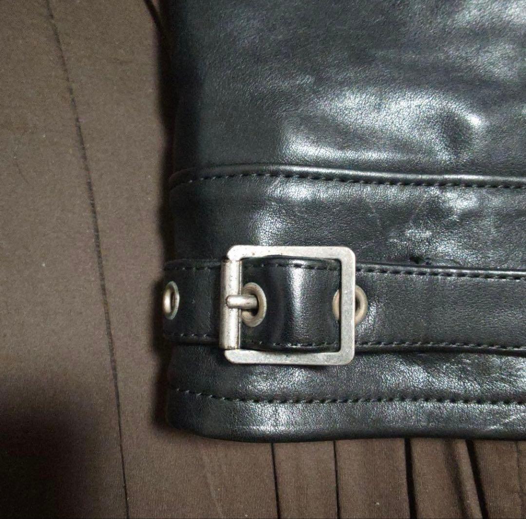 サンローランパリ カフェレーサーレザーライダースジャケット42 - メルカリ