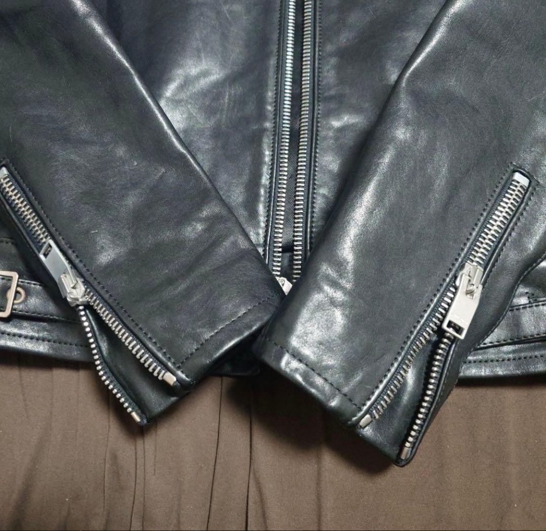 サンローランパリ カフェレーサーレザーライダースジャケット42 - メルカリ