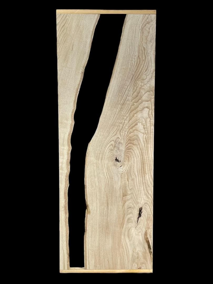 栗　M372-2　一枚板　乾燥材　棚板　カウンター　テーブル　DIY　耳付　天板