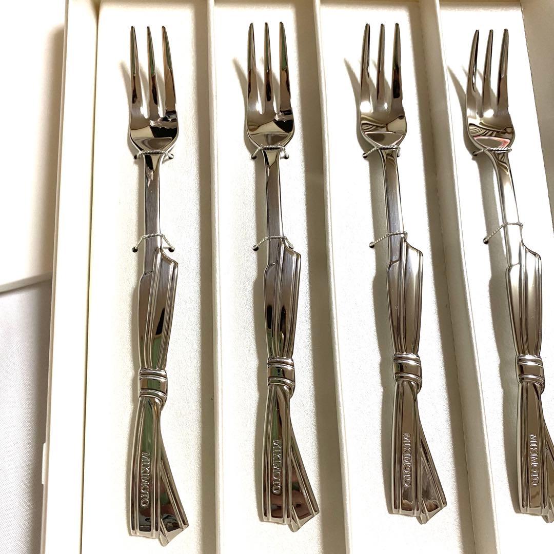 MIKIMOTO ミキモト リボン付 フォーク5本セット - メルカリ