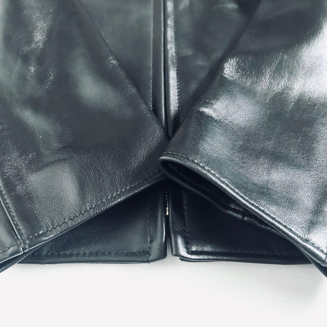 【新品未使用】BEAUTY&YOUTH シープ レザー ジップ ブルゾン L