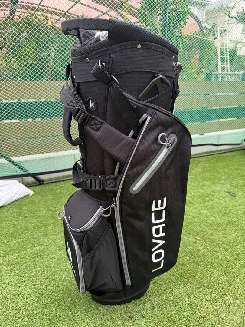 新品 LOVACE 14分割 軽量 キャディ バッグ ゴルフ ブラック - メルカリ
