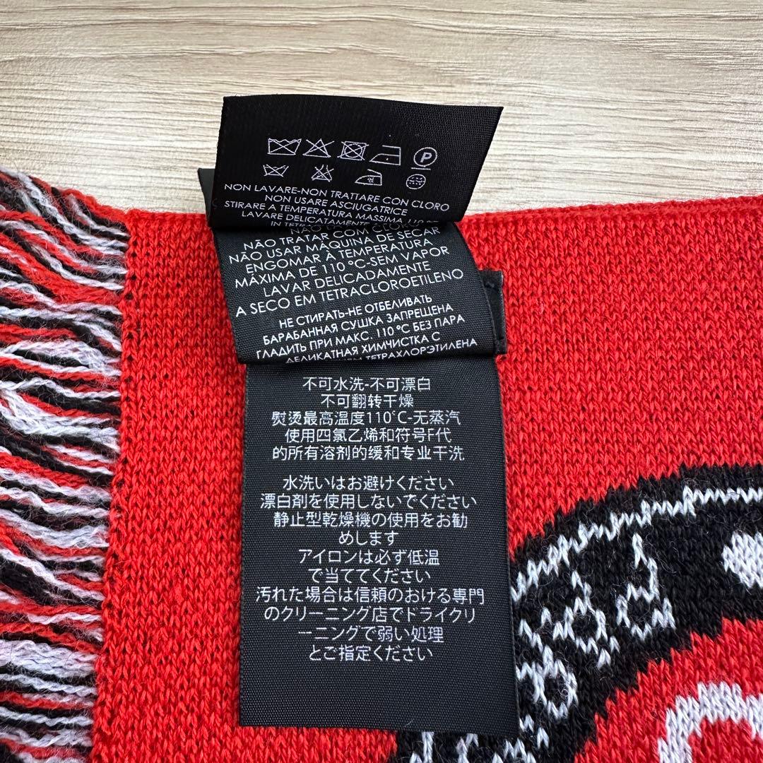 M3115 BALENCIAGA マフラー ウール×アクリル レッド