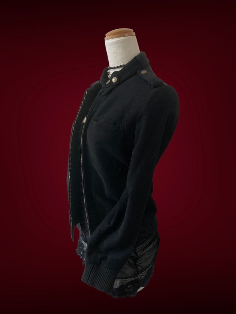 00s平成ギャルy2kゴシックダークコアダックジャケットフェアリーグランジロック