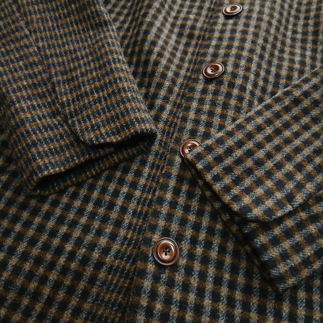 【Pal'las Palace】ウール　スタンドカラー　チェック　千鳥柄