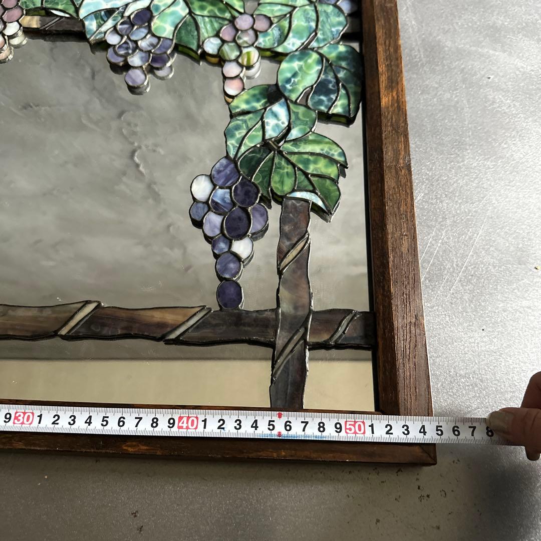 最終お値下げ❣️素敵すぎる❣️ヴィンテージ　ステンドグラス壁掛け鏡　ミラー
