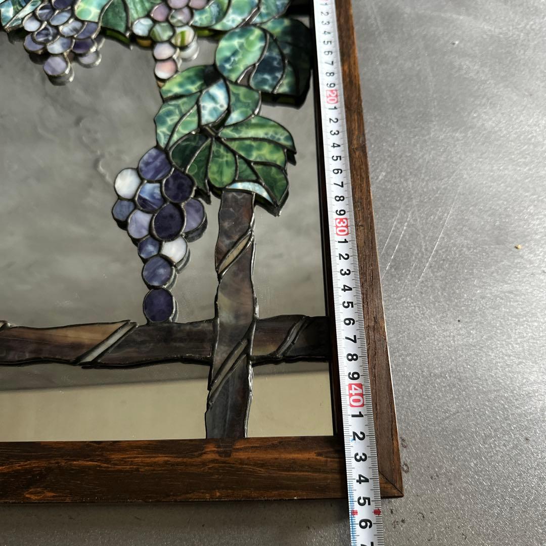 最終お値下げ❣️素敵すぎる❣️ヴィンテージ　ステンドグラス壁掛け鏡　ミラー