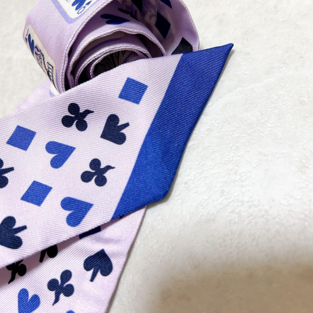 【美品】HERMES エルメス ジュドーカルト トランプ柄 ツイリー 箱付き