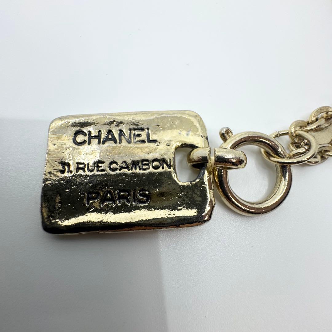 美品】シャネル ネックレス カンボン プレート ヴィンテージ ゴールド