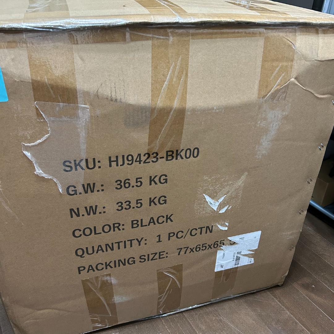 電動リクライニングソファ　一人用　ブラック革