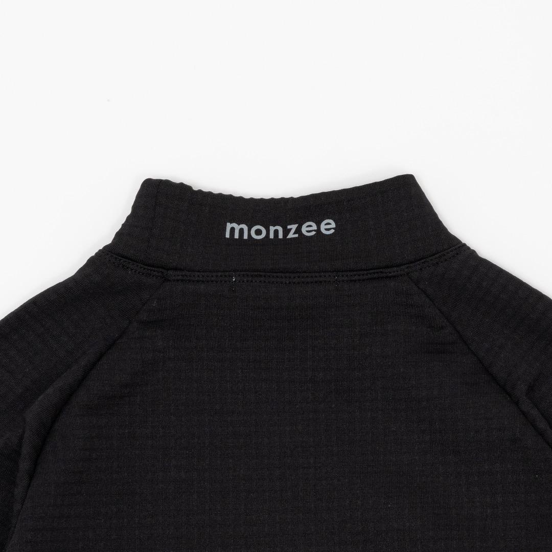 monzee モンジー ポーラーフリース ハイネック ブラック [S,M,LL]の