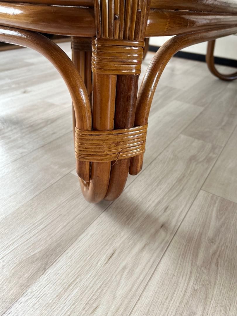 藤ラタン　ローテーブル　センターテーブル