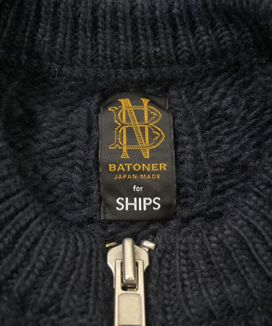 BATONER for SHIPS ブラック カーディガン-買うなら激安ネット通販