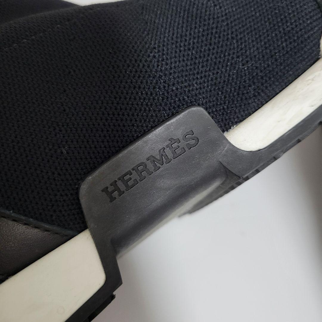 HERMES Hマークソックススニーカー36 使用感・難あり エルメス