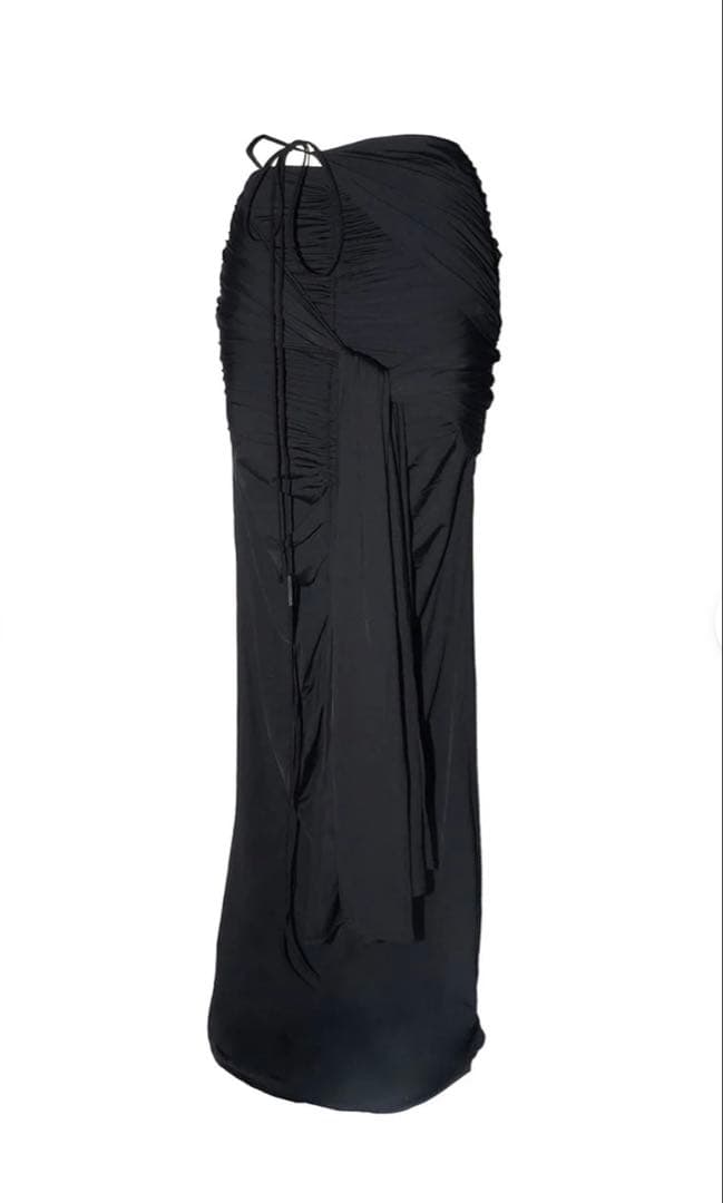 スカート S drape knot maxi skirt theredthread