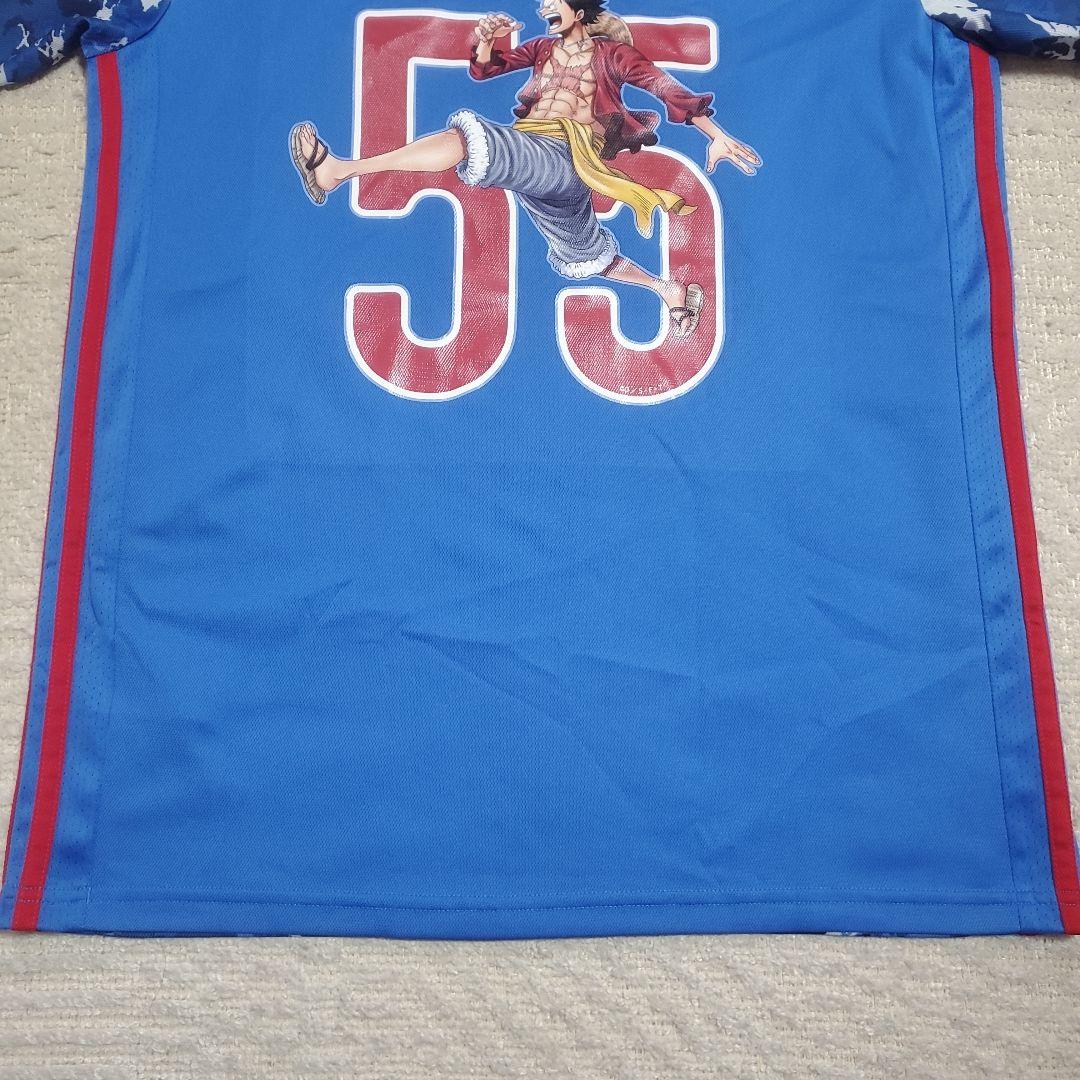 【激レア】ワンピース×サッカー日本代表×アディダス　ユニフォーム　ルフィ　L