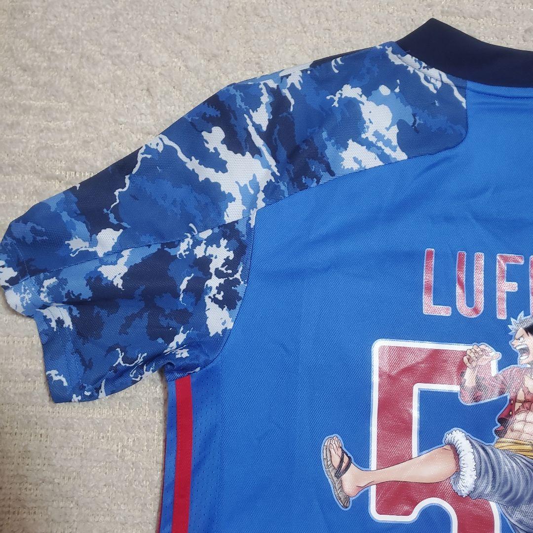 【激レア】ワンピース×サッカー日本代表×アディダス　ユニフォーム　ルフィ　L